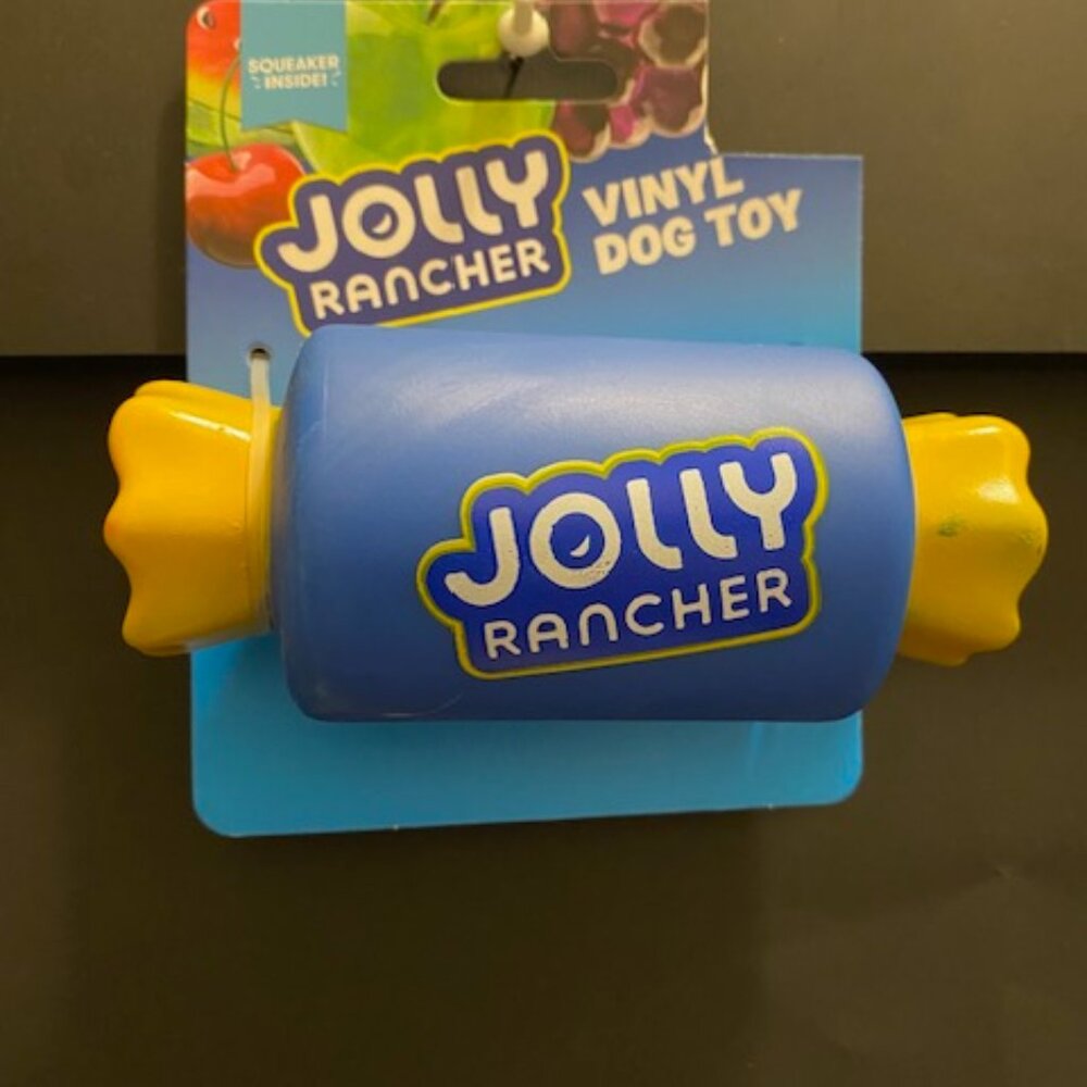 Jolly Ranchers Vinyl Dog Toy *SQUEAKER INSIDE*  (BLUE)